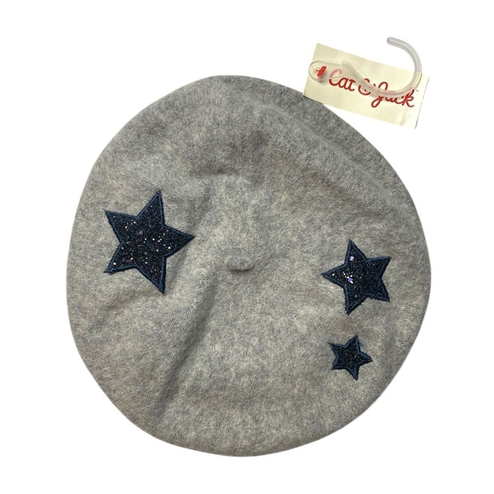 Cat & Jack Girls Glitter Star Beret